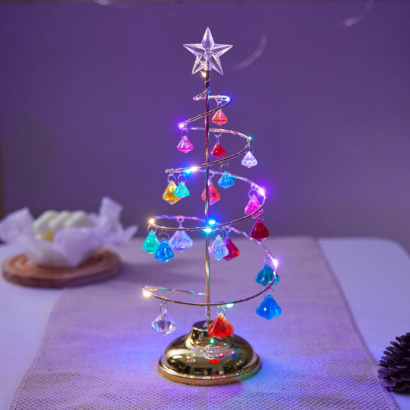 Christmas Decorative Gift LED Luminous Crystal Christmas Tree