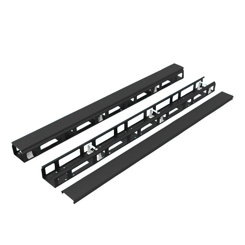 Gerenciamento de cabos vertical para rack de servidor de dados de 19"