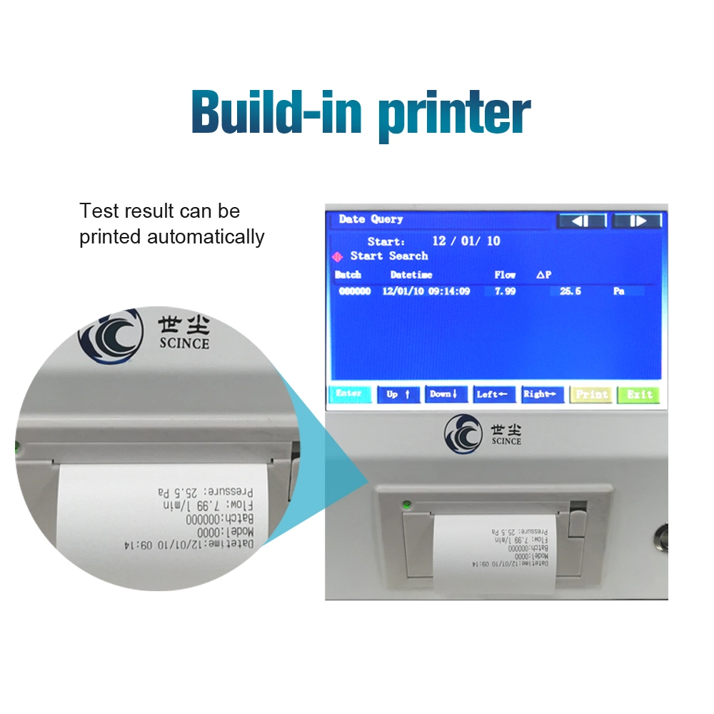 Face Mask Differential Pressure Tester Comply with Yy/T 0969-2013