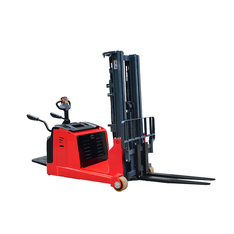 3m 2 Ton Hydraulic Forklift Full Electric Pallet Stacker Stand Electric Drive Stacker