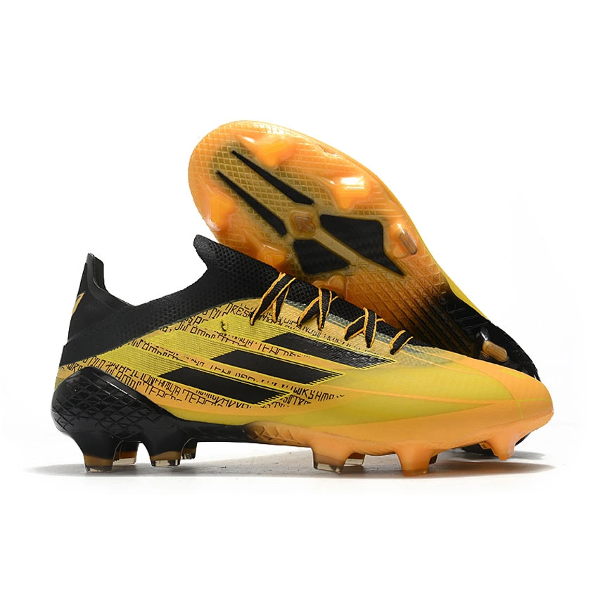 Botas de fútbol Speedflow Messi 1 fg de oro Solar hombres Zapatos de fútbol Deportes