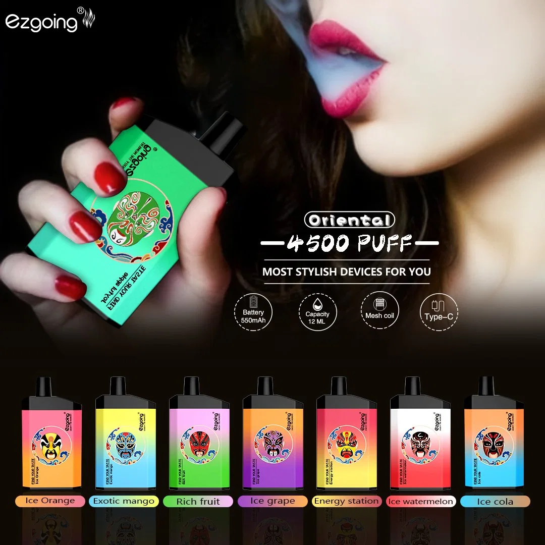 Comercio al por mayor I E-cigarrillo desechable Vape Starter Kits Ezgoing 4500 inhalaciones y verificación de la bolsa de Vape