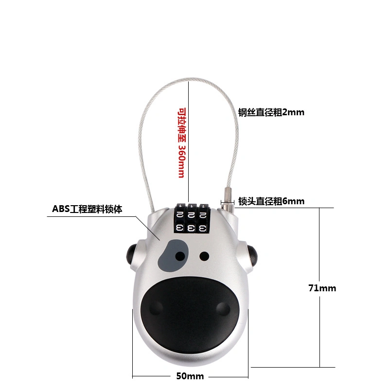 Yh9126 Computer Combination Lock Originality Digital Combination Steel Cable