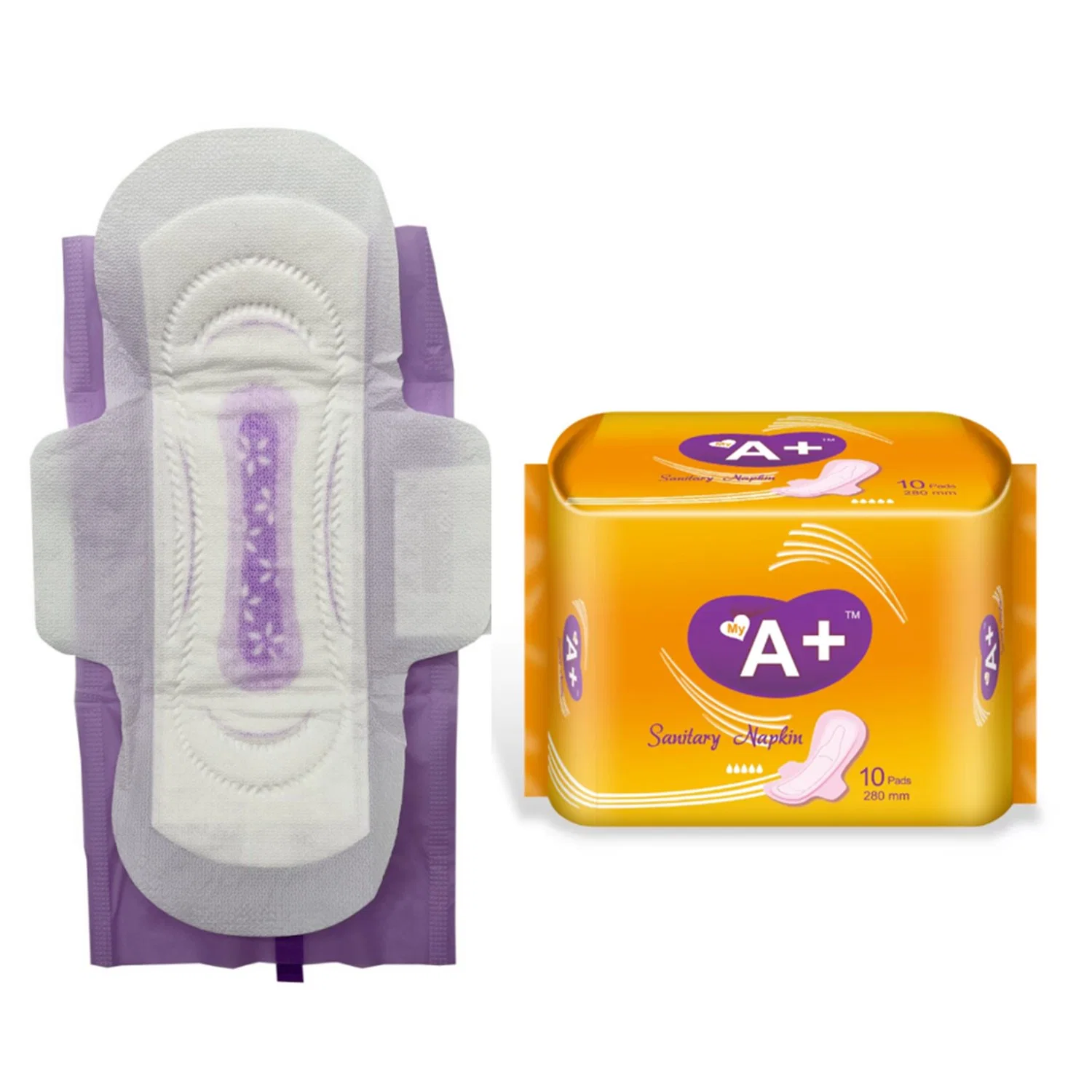 Mejor vender a Rusia de higiene femenina Compresas 240/280mm niñas toalla sanitaria Flor personalizado impreso Compresas