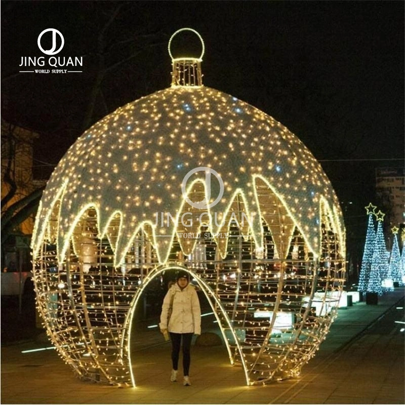 Bunte Deluxe Straßenlampen Fantasy Lights Arch Kugeln Motiv Lichter LED Iron Art Lampen Weihnachten maßgeschneiderte Shopping Mall Dekore