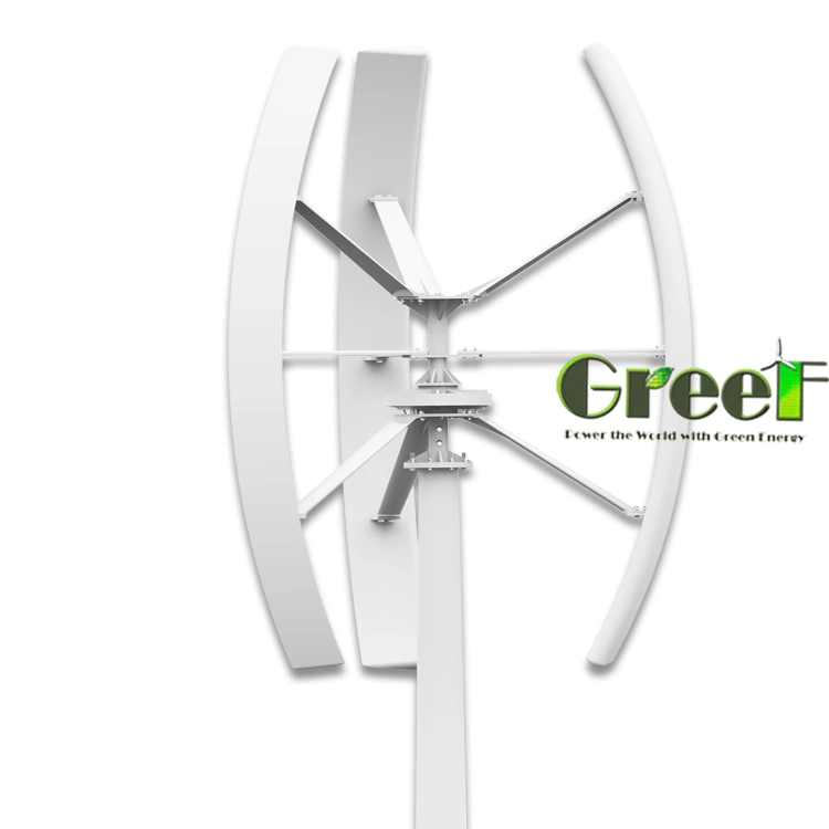 3kw Low Torque Long Life Time 20years Low Wind Speed Free Energy on Grid Vertical Wind Turbine