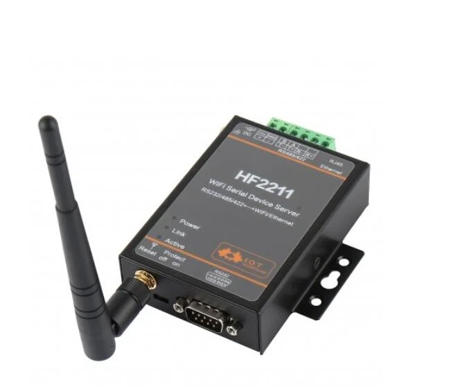 Hf2211 WiFi Ethernet Mqtt TCP IP Serial Converter Modbus Iot Gateway Two-Way Transparent RTU DTU RS232 RS485 RS422 Serial Server