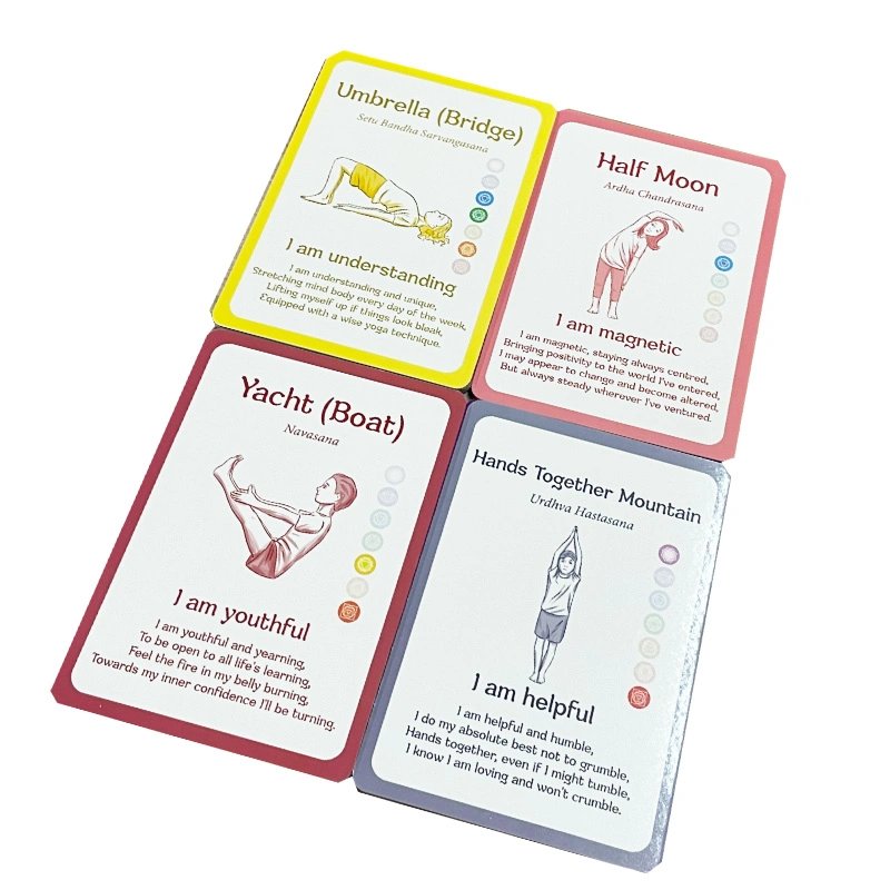 Cartes de conception personnalisées brillantes couleur pour impression avec boîte personnalisée