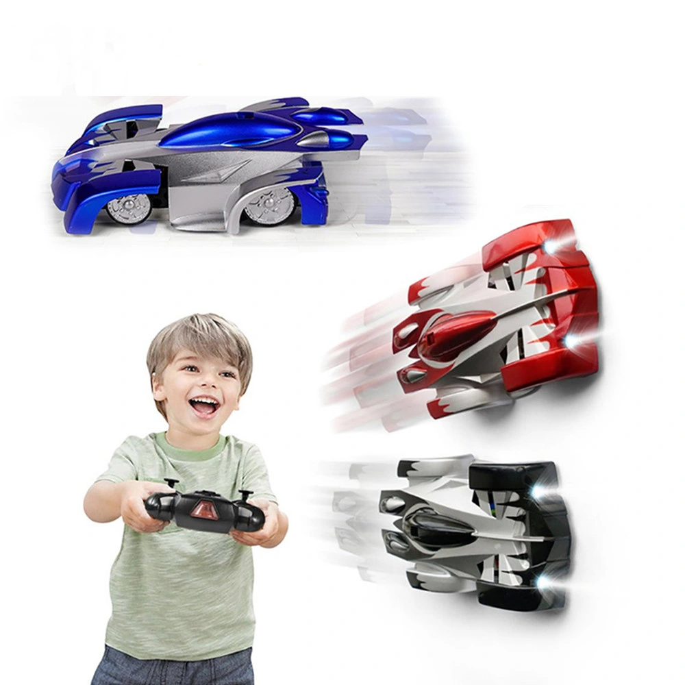 360 Degree Rotation Stunt Toy Racing Car Model Rechargeable USB Remote Control Wall Climbing Car with Light for Kids