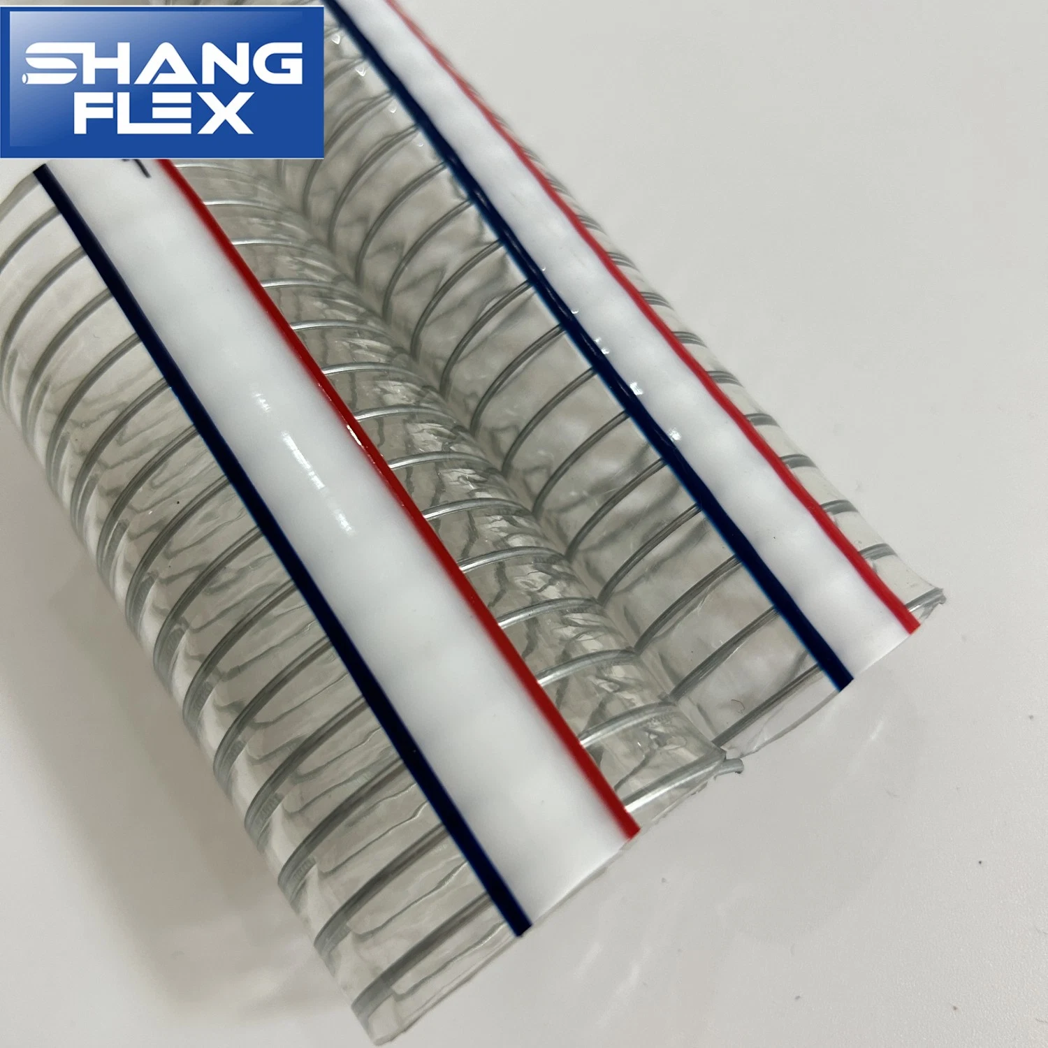 Long Life Flexible PVC Cover Spiral Steel Wire Suction Pipe Hose