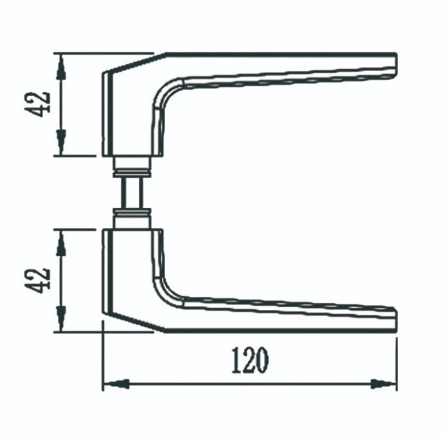 Stainless Steel Door Lock Hardware Glass Door Back to Back Pull Handles Lever Handles for Glass Door