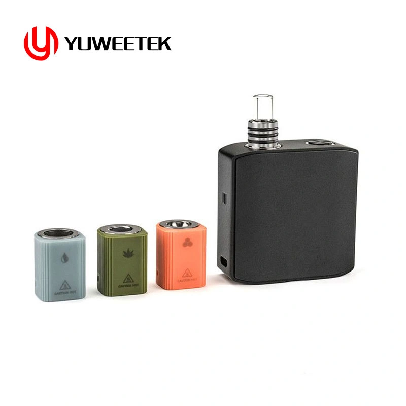 Trio III Billet Box Wax Cigarette Électronique en Gros Pipe Wax Crack Vaporisateur d'Herbes Sèches Réutilisable Compatible avec le Mod Box Vape Dispositif Système Pod.