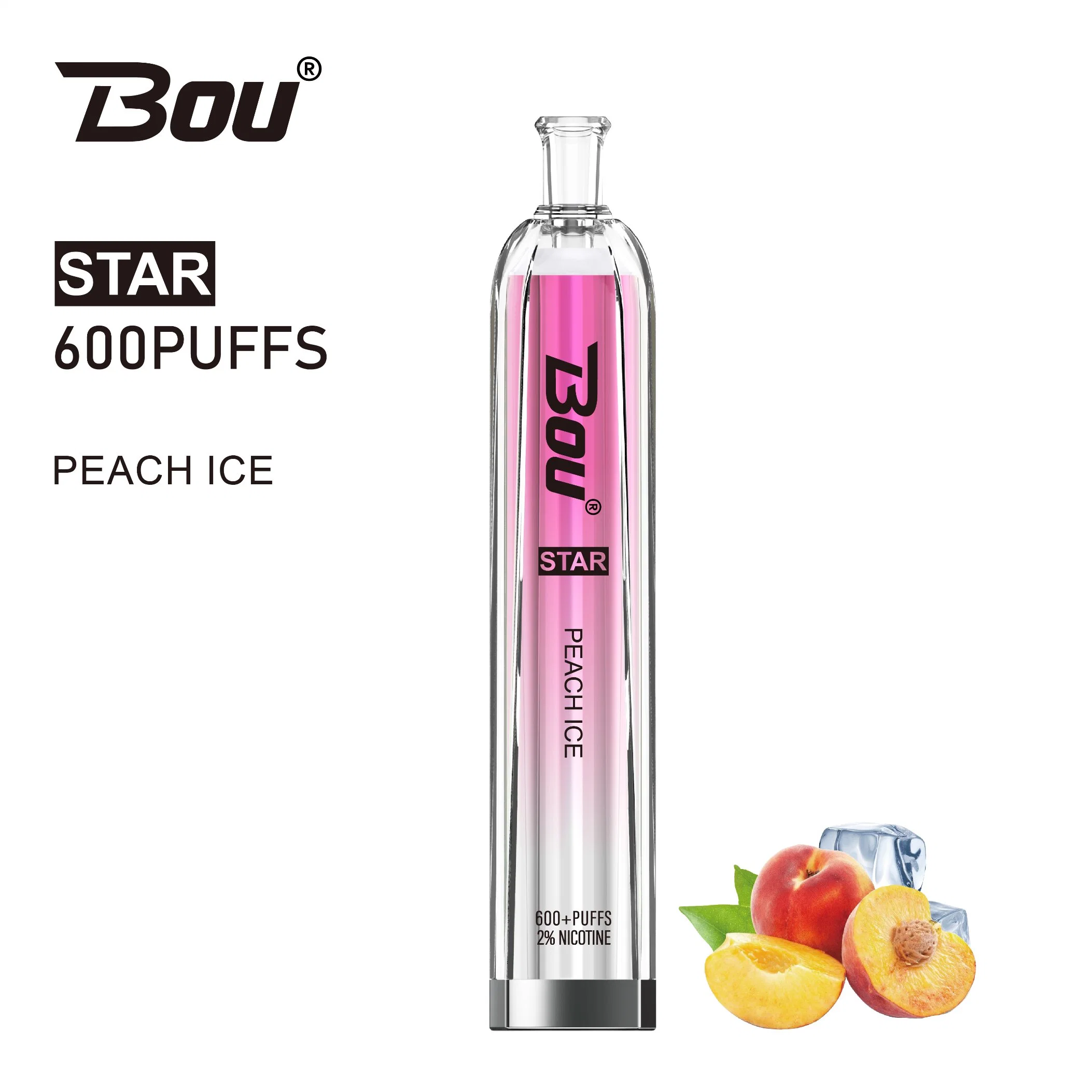 Bou Star 600 Puff Tpd 20 Mg Nicsalt Pineapple Cola Heisenberg Flavor etc 500 mAh Battery Big Cloud Disposable E-Cig E-Cigarettee-Cigarette