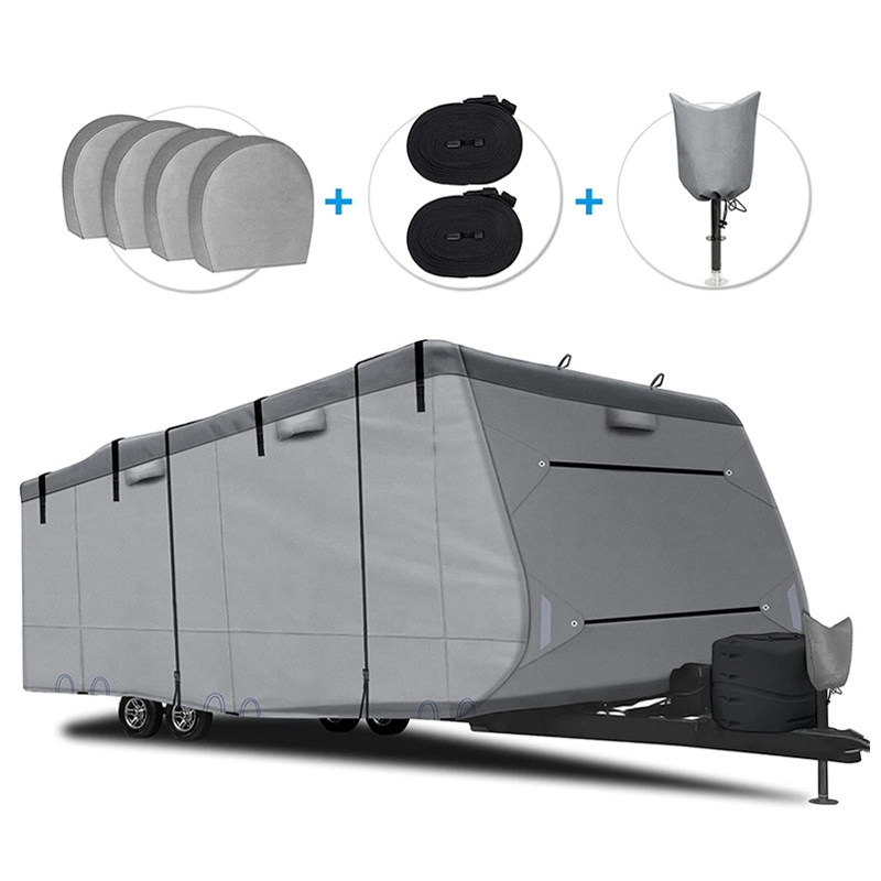 Winddichte und wasserdichte Camper Cover mit Reifenabdeckung