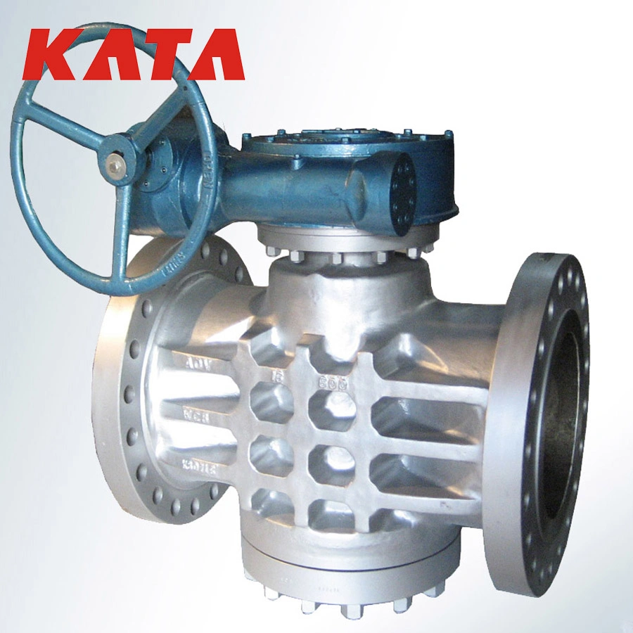 Kata API6d Carbon Steel Inverted Pressure Balance Lubricated Plug Valve 26" 600lb Wcb Casted Body Flanged