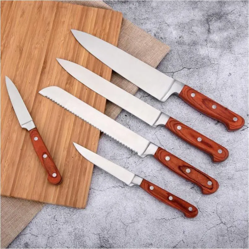 Kitchen Professional Serrated Knife Set with High quality/High cost performance 