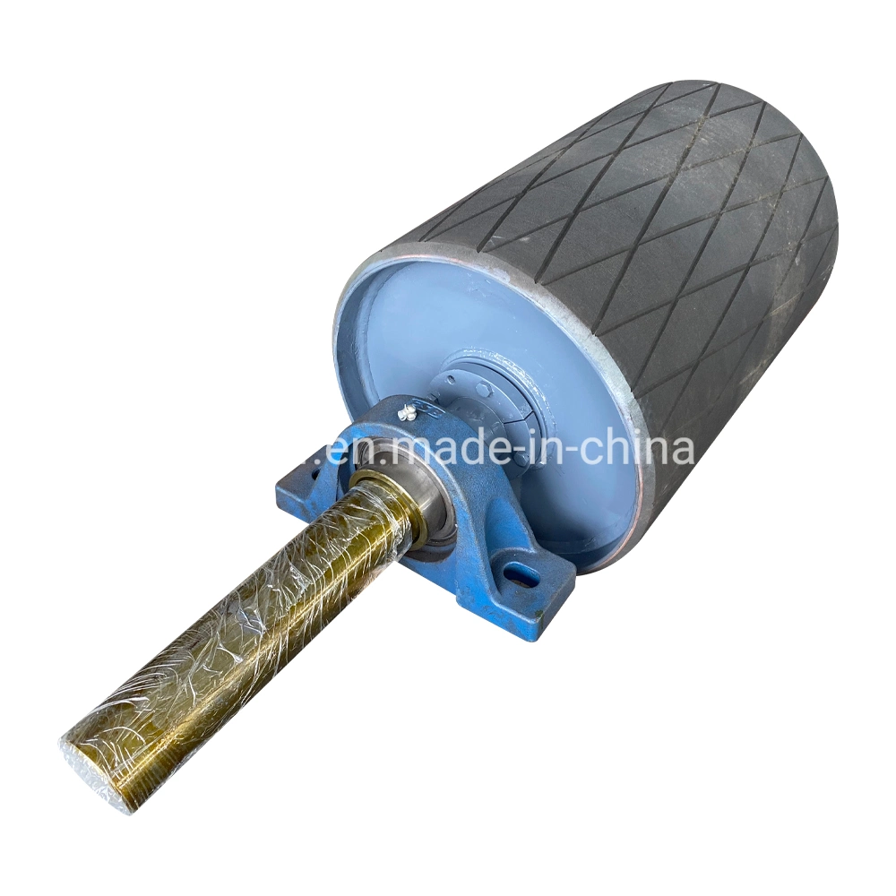 Belt Conveyor Stainless Steel Antimagnetic Head Drive Rubber Lagging Pulley