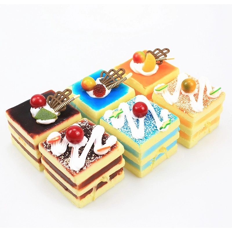 6PCS Realistic Artificial Cake Assorted Mixed Fake Cake Food