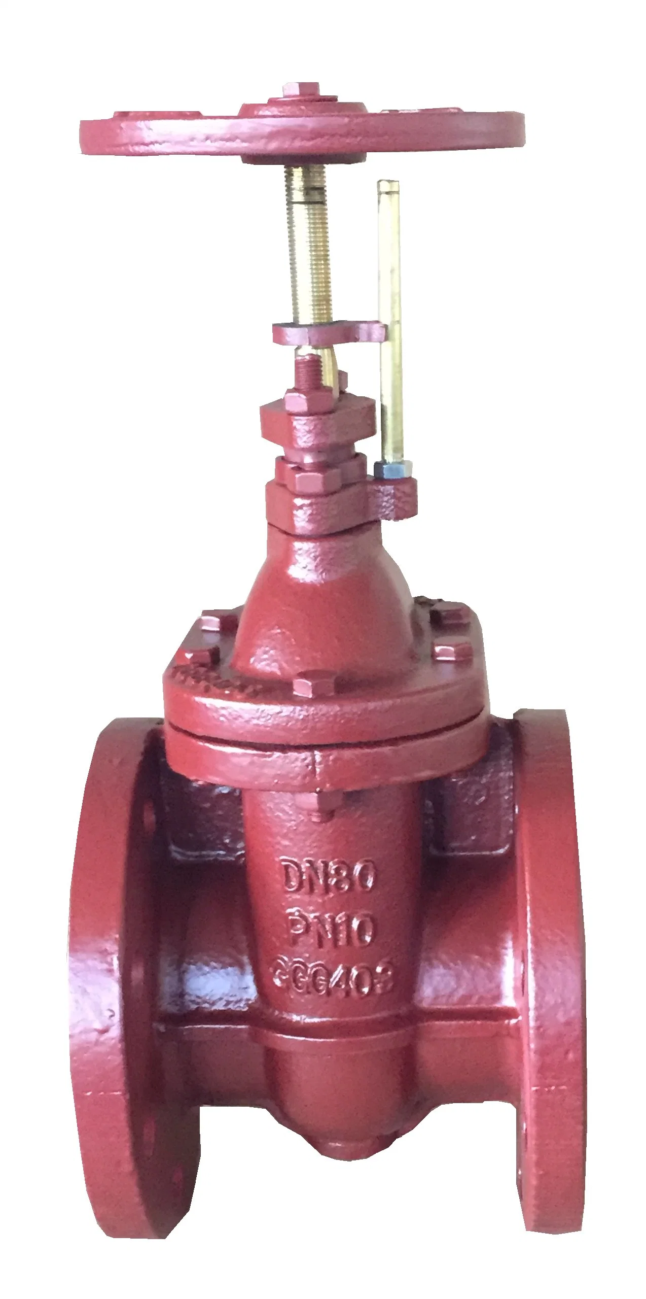 Inside Screw Nonrising and OS&Y Stem Type, Class 125 150 Cast Iron Body Brass Stem Gate Valve with Indicator Handwheel Operation