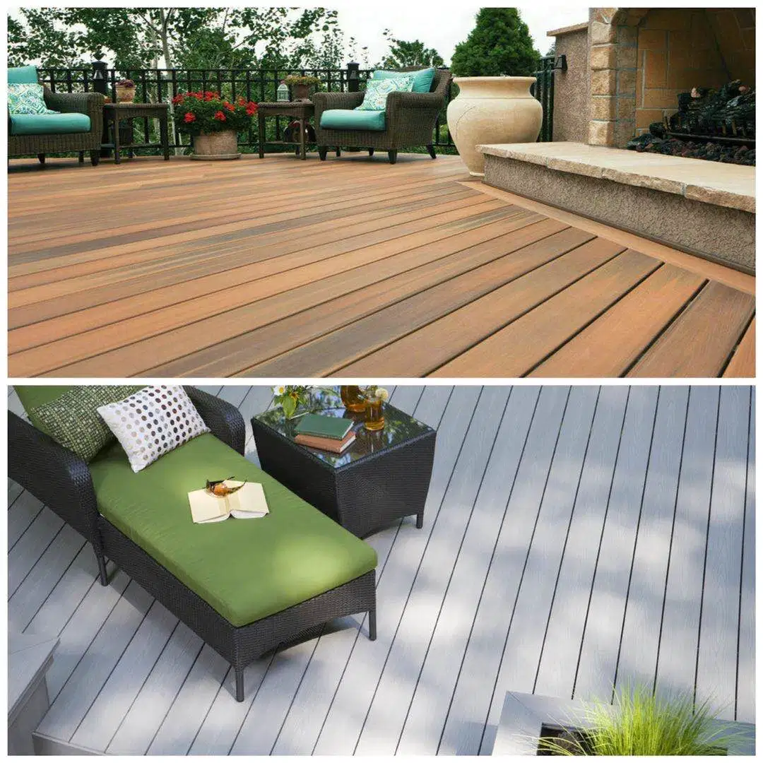 L'extérieur jardin en bois solide en plastique Composite Decking CMP 100% PVC Composite Decking / Outdoor Flooring