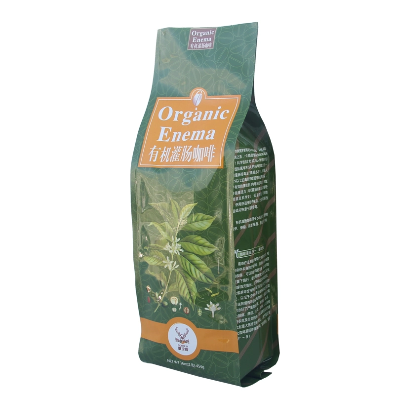 Food Grade Custom Printed Aluminum Foil Side Gusset Coffee Green Tea Bag