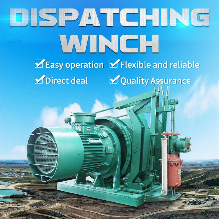 Coal Mining Explosion Proof Electric Small Lifting Hoist Dispatch Winder Heavy Duty Winch Underground Mining Tunnel Lift Hydraulic Dispatching Winches