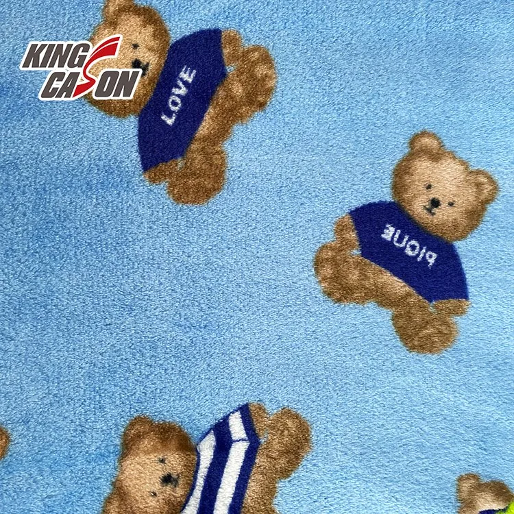 Kingcason Customized gedruckt zwei Seiten Cartoon-Druck Flanell Stoff für Kinder