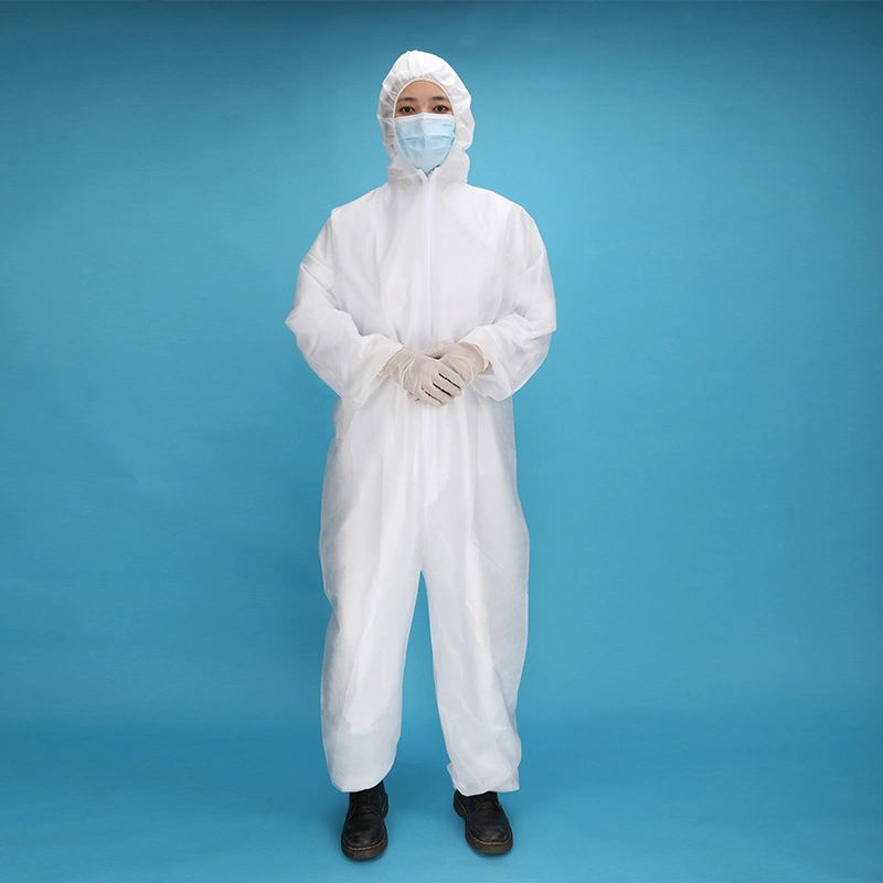 Coverall Type 5 6 Flame Retardant PPE Suit Chemical Resistant Work Clothes