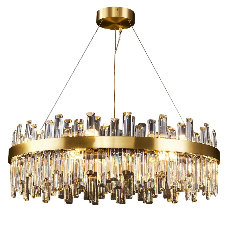 La luz de araña de cristal Sala Comedor moderna lámpara colgante de lujo sencillo
