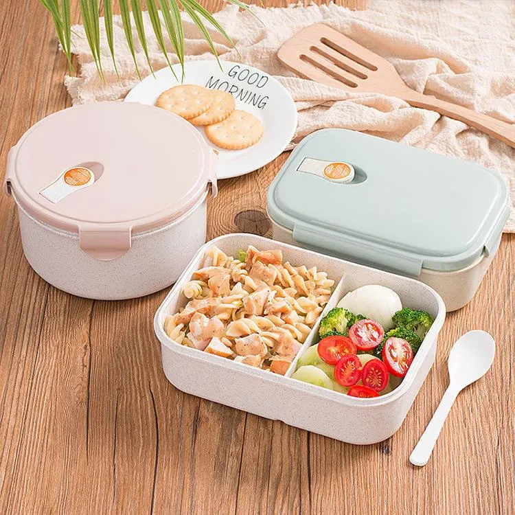 Round Wheat Straw Instant Noodles Student Lunch Box Instant Noodles Heated Microwave Oven