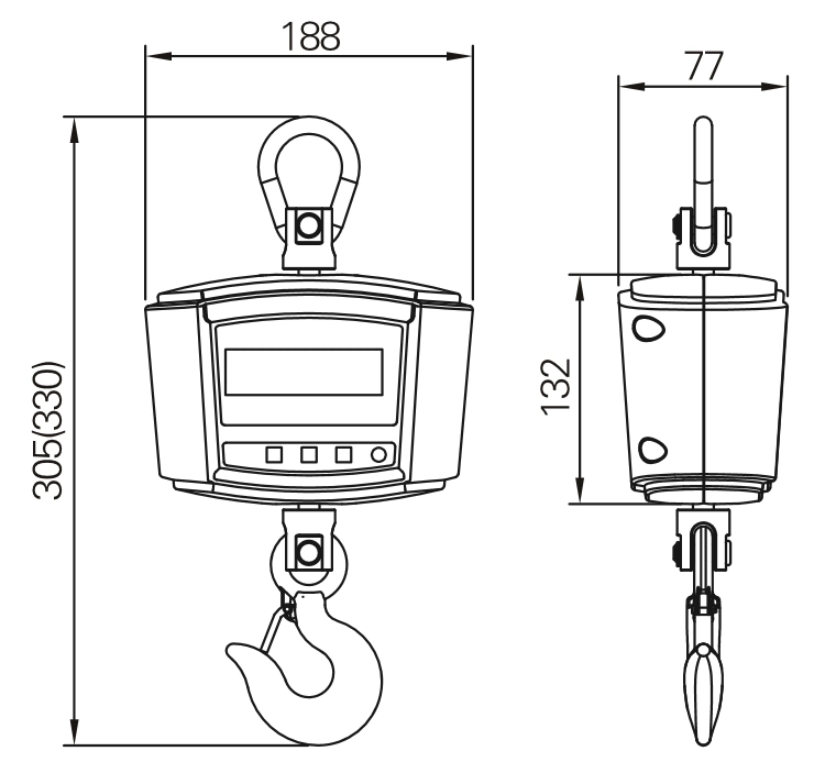 Digital Alloy Steel Shackle to Protect From Overload Crane Hanging Scale