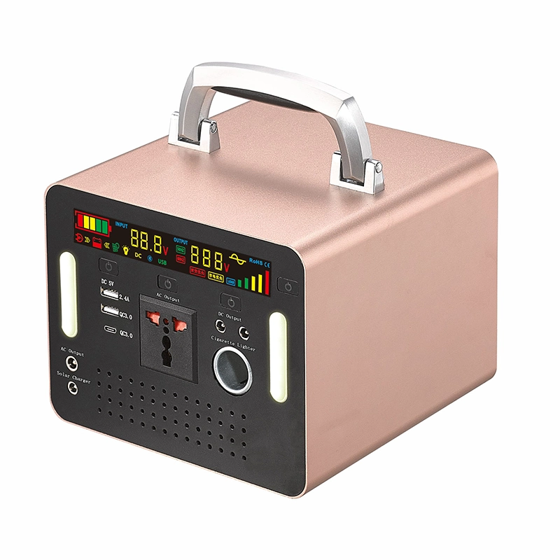 New Arrived Lithium Ion Battery AC Portable Power Pack 300W 500W 1000W for Emergency Solar Generator Power Station