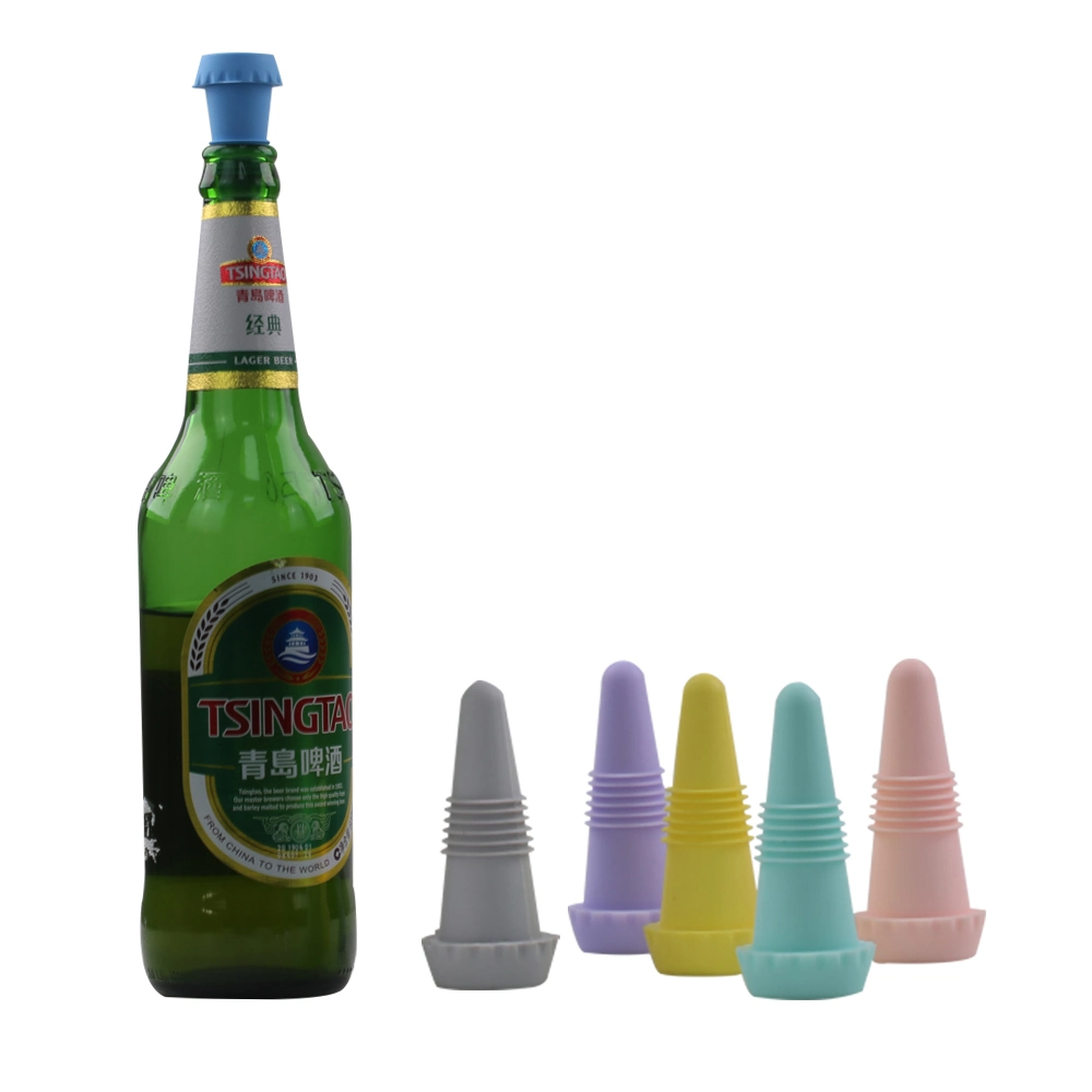 Keep The Wine Fresh Assorted Color Reusable Silicone Wine Stoppers