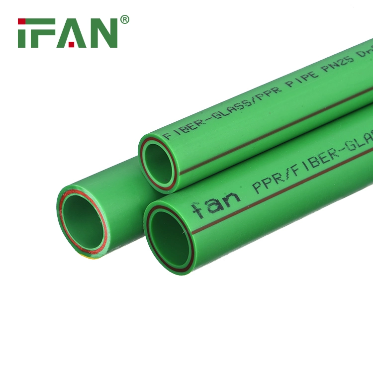 IFAN Wholesale Green 20 PPR Pipe 110mm-PN25 plástico Fibra de vidrio Tubería PPR