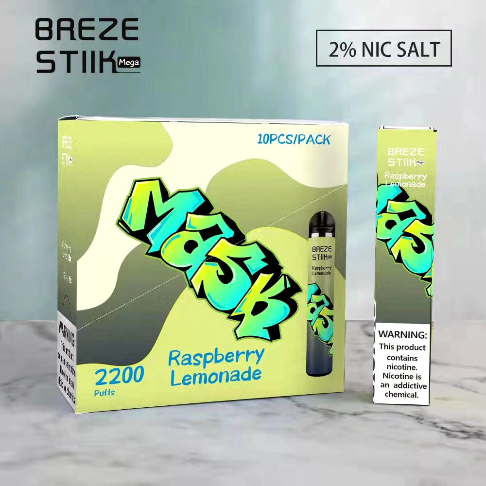 China Hot selling vaporizer Breze Stiik 2200puffs Vape E سجائر بالجملة القرد