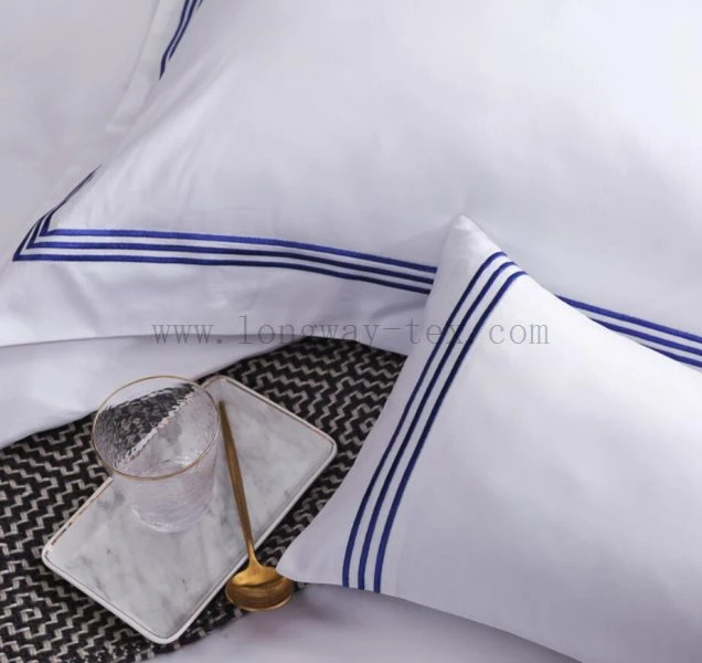 Long Staple Cotton 500tc High quality/High cost performance  White Hotel King and Queen Size Bedding Set