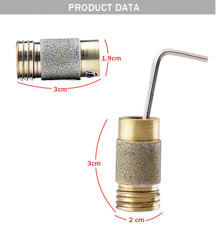 1inch &amp; 5/8pouce Helix diamants meulage standard en cuivre peu tachée vitre céramique outil abrasif Mcbl1 Mcbl58