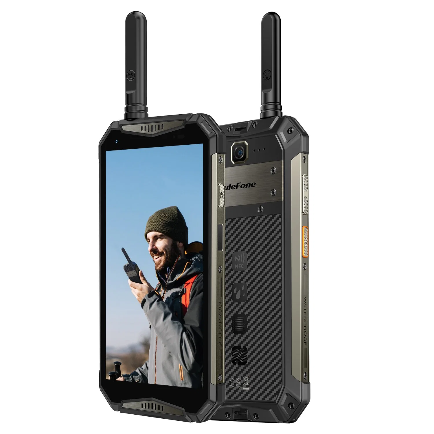 Ulefone Power Armor 20wt 5.65 Inch Big Battery Ptt Walkie Talkie 4G Mobile Rugged Smartphone with Face and Fingerprint Unlock