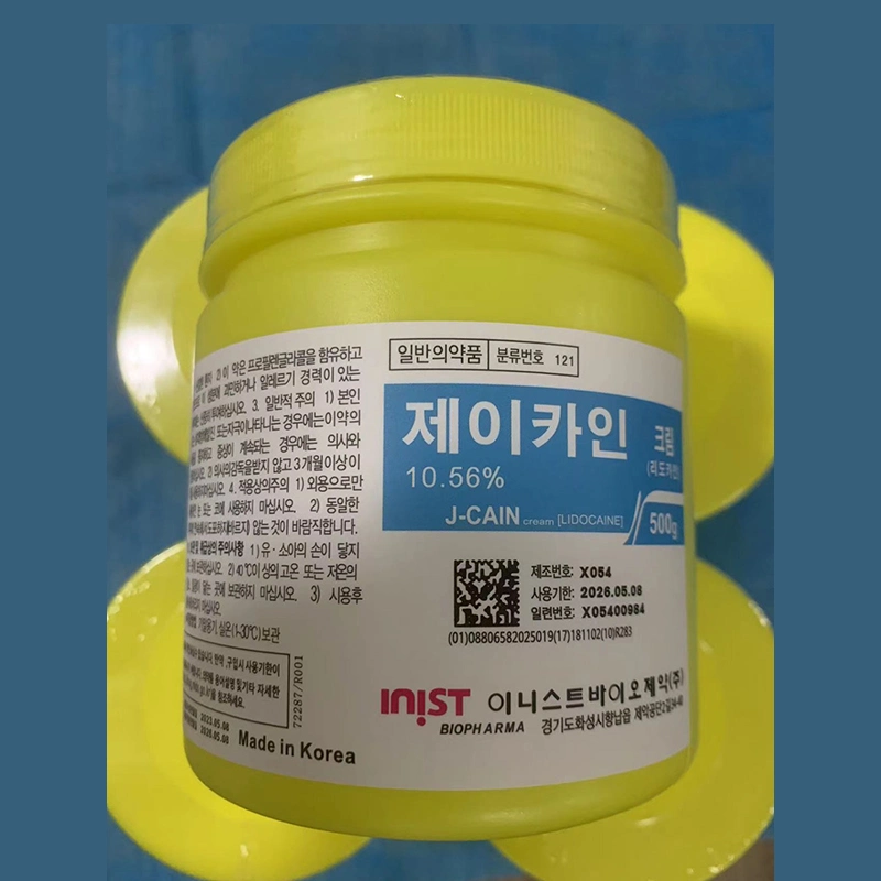 Korea 500g Yellow J-Cain Numb Cream Jcain Anesthetic Ointment Lidocaine 10.56% 15.6% 19.8% 25.8% 29.9% 50% 59.9% 79.9% J Cain Numbing Cream