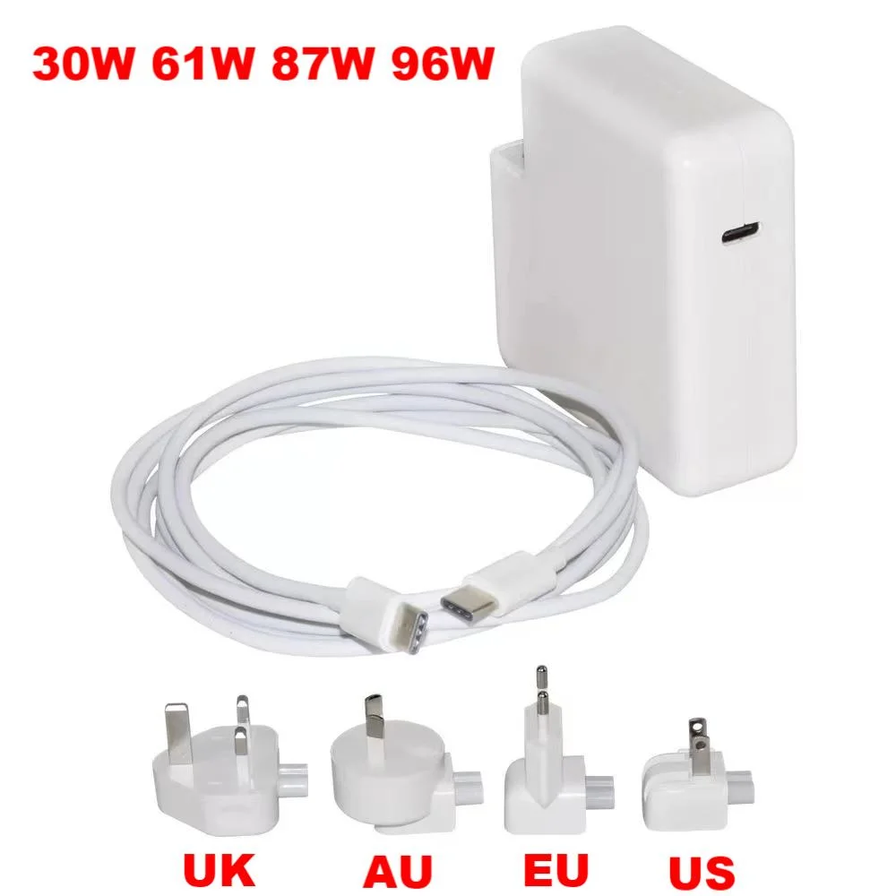 30W 61W 87W Usbc Power Adapter EU UK Au Plug Pd3.0 QC3.0 Notebook Universal Notebook Power Adapters for MacBook Air PRO Laptop