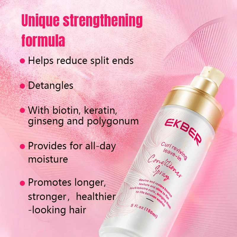 Private Label Anti Frizz Moisturizing Treatment Curl Reviving Leave-in Spray for Hair