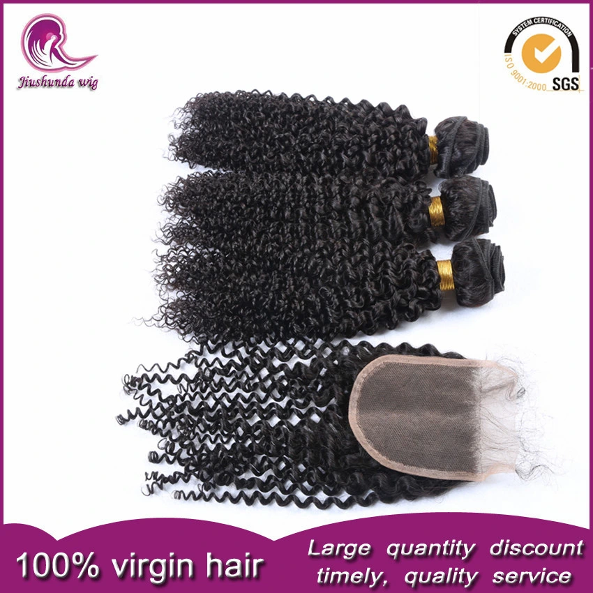 Boucle Kinky de qualité supérieure pour les cheveux se démoulant de couleur naturelle extension de cheveux