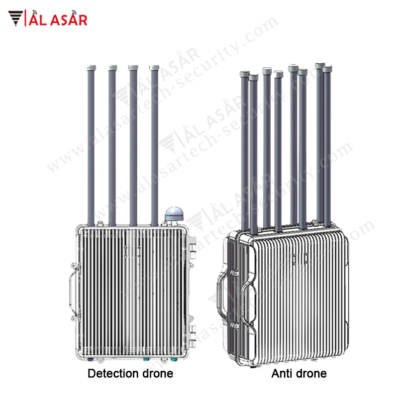 5-10km Waterproof Stationary Detection & Anti Drone Linkage Surveillance Automatic Counter Drone Jamming Defense System