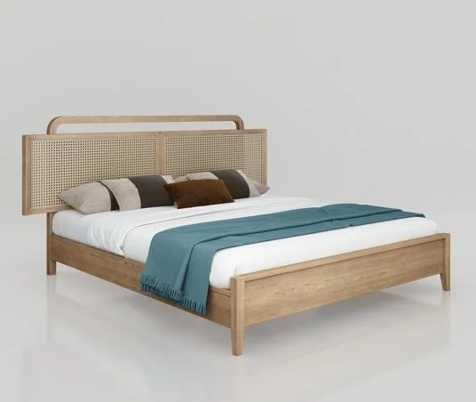 Muebles de hospitalidad Comercial de madera King Size con colchón y el Cama tapizada