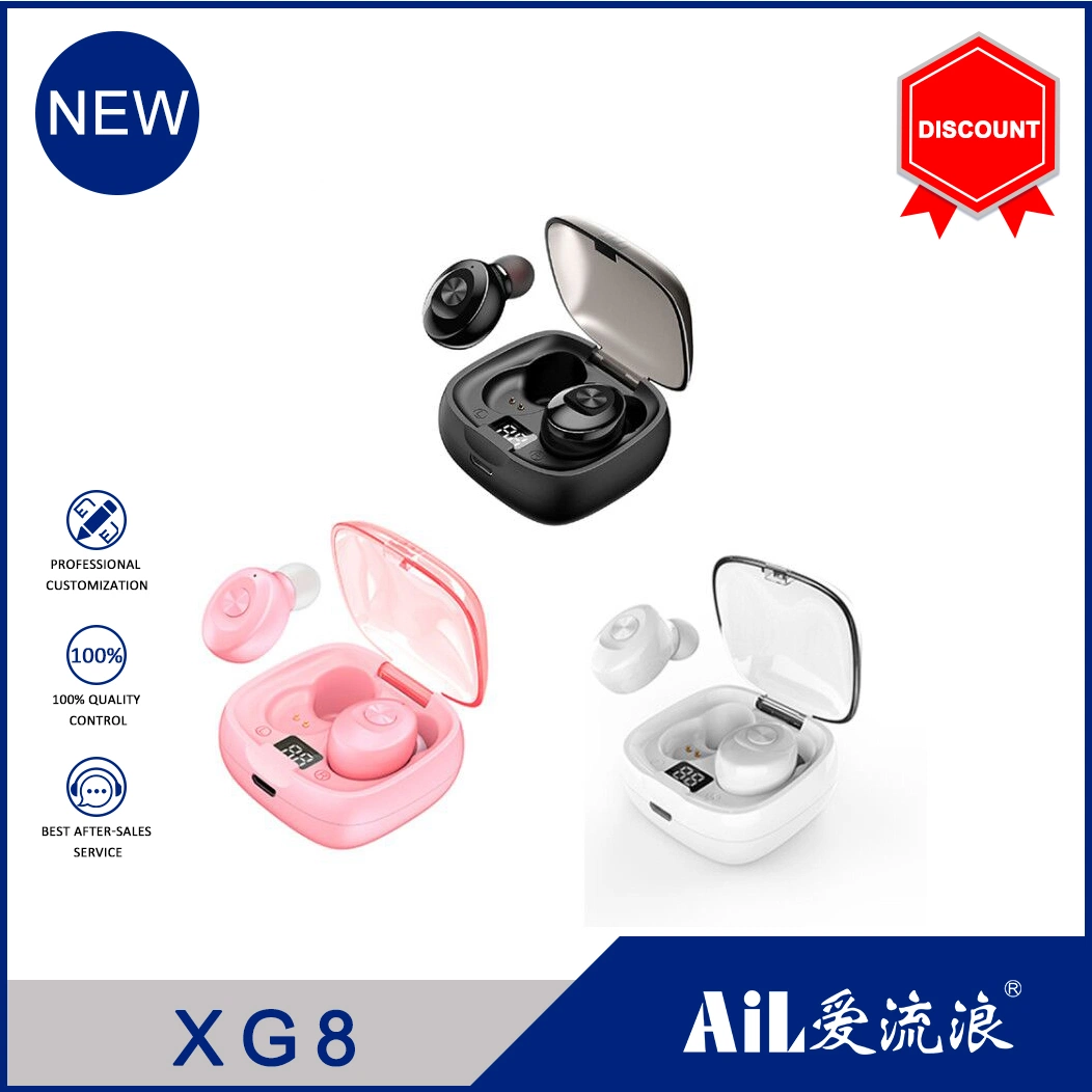 Xg8 Tws Stereo Bluetooth 5.0 Wireless Headset with LED Display Charging Case Microphone Earphones