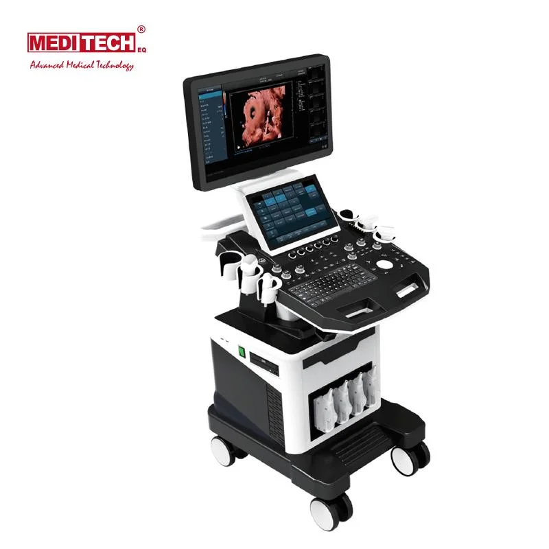 Meditech Trolley Ultrasound Scanner Ce Approved Comes with Convex and Linear Probes