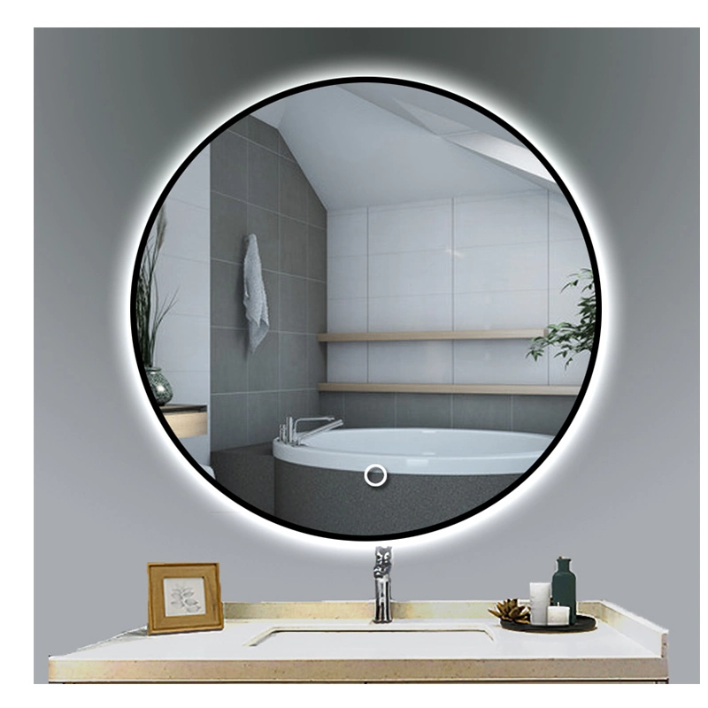 Square Rectangle Wall-Mounted LED Lighted Bathroom Vanity Mirror