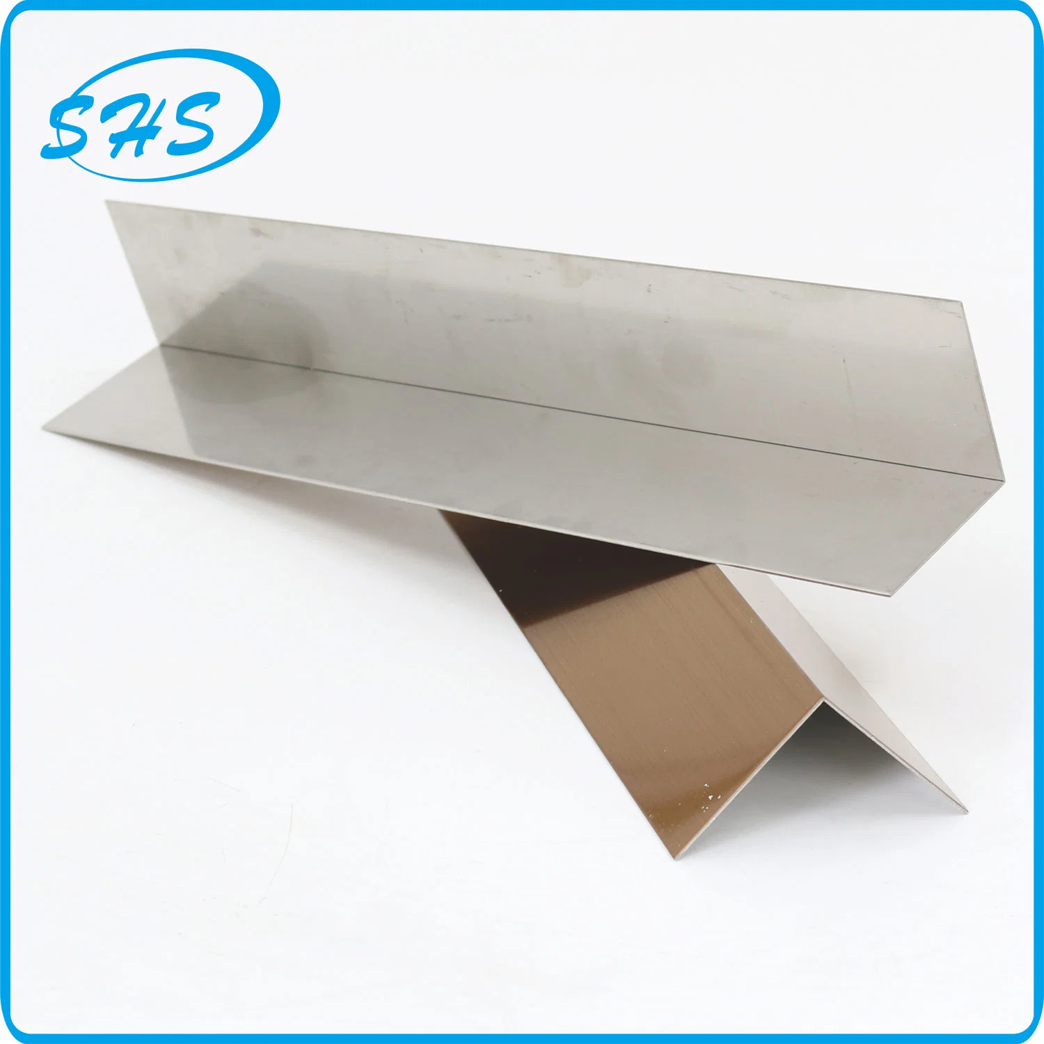 Stainless Steel Angle V-Shape Profile Trim with Ti-Golden Color 800 G Mirror Finish Used as Wall Corner Protector