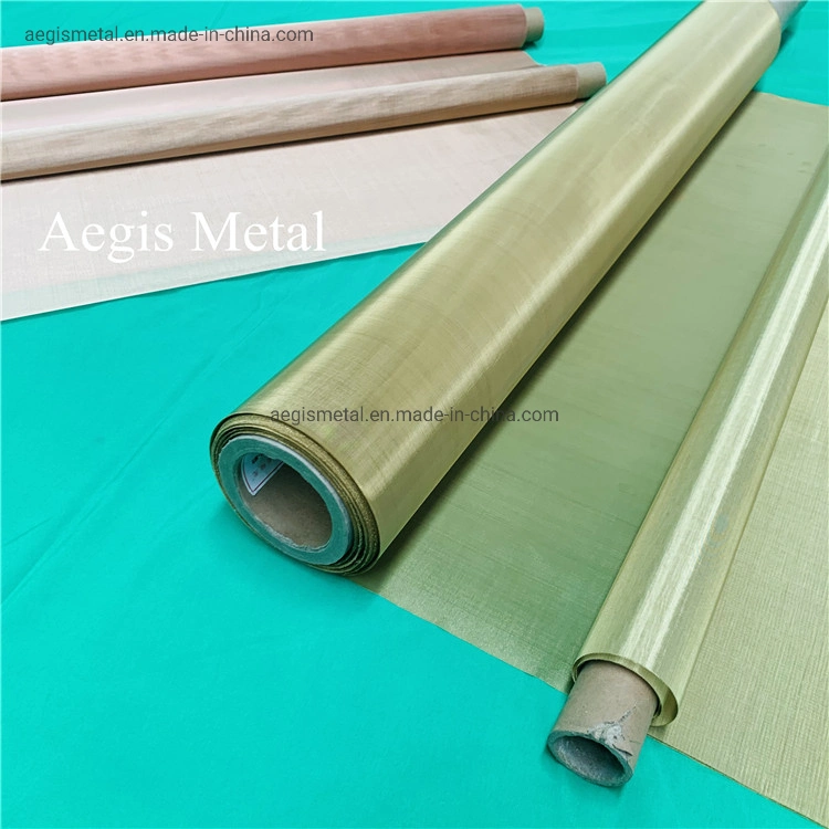 40*40 Brass Wire Woven Mesh Roll 20 30 40 50 100 200 Mesh Brass Mesh for Porcelain Printing