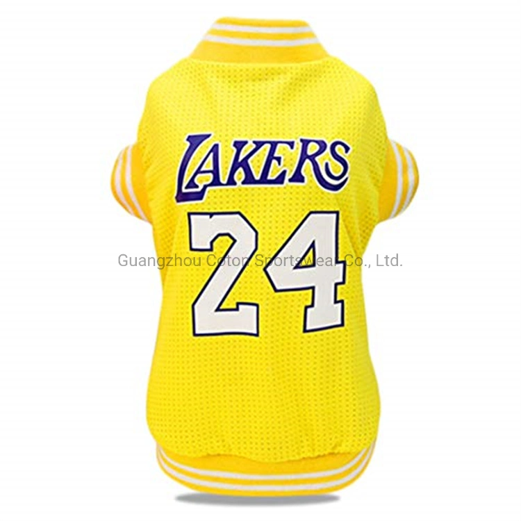 Amazon ropa Pet Caliente el baloncesto Jersey Ropa de perro de lujo el verano Cool Shirt mascota prendas de vestir